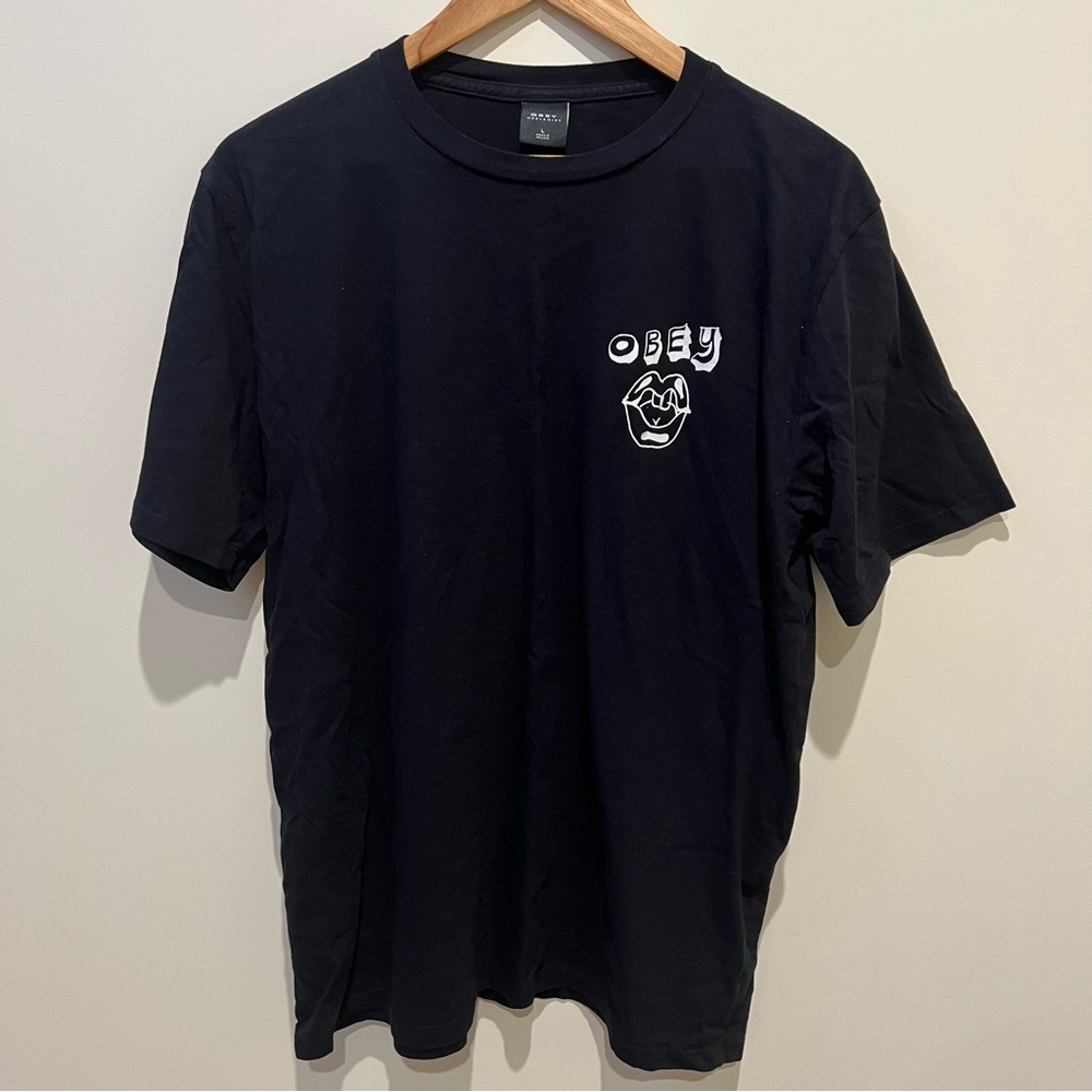 Obey Black Graphic Tshirt